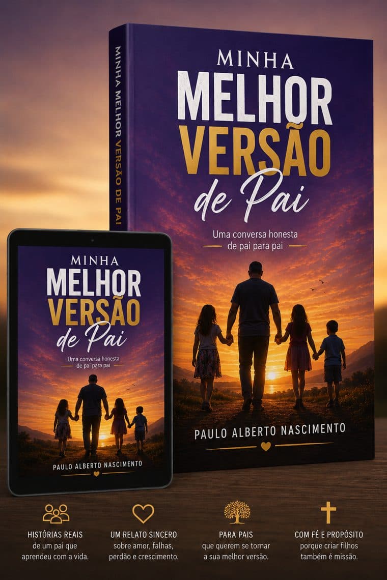 Capa do livro Minha Melhor Versão de Pai, nas versões física e e-book